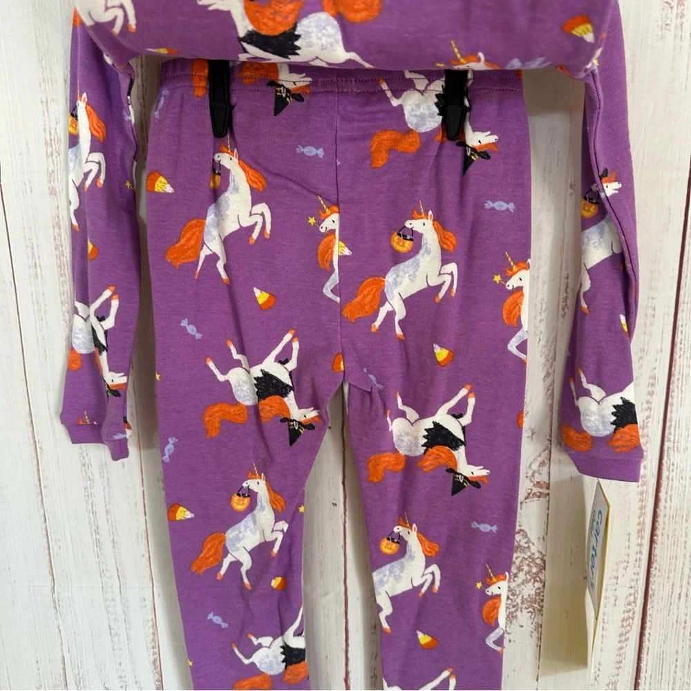 Carters child of mine girls purple unicorn 2 piece pajama set